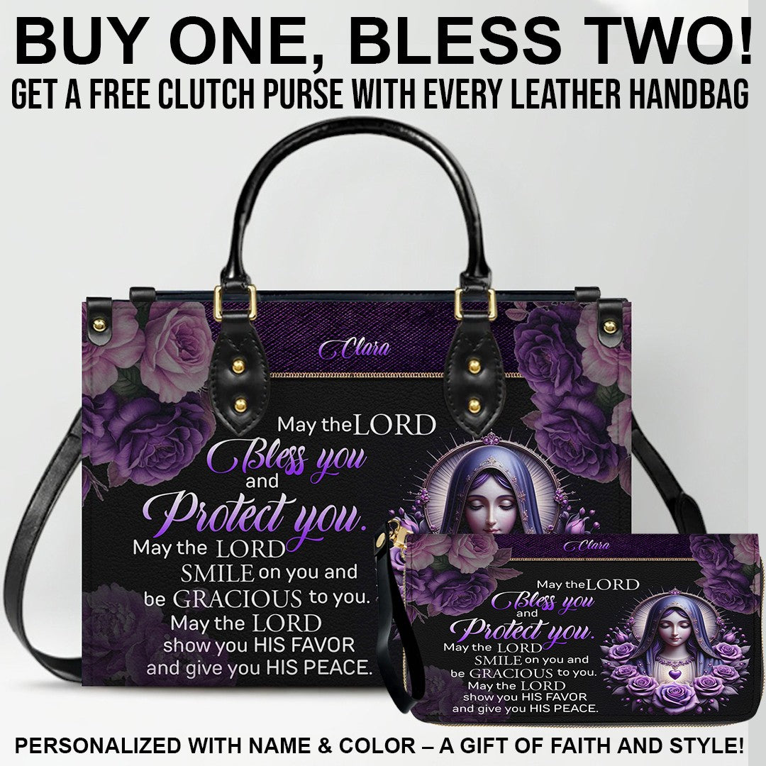 Personalized Leather Handbag with Free Clutch – Christian Women’s Faith Bag by CHRISTIANARTBAG