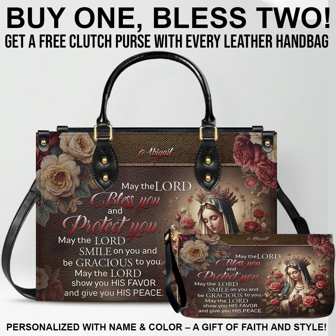 Personalized Leather Handbag with Free Clutch – Christian Women’s Faith Bag by CHRISTIANARTBAG