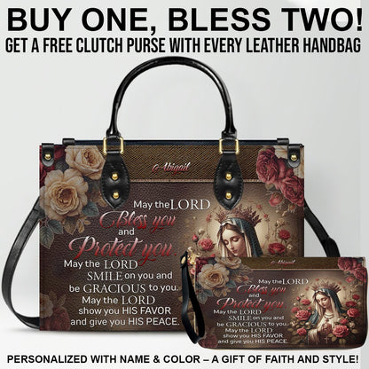Personalized Leather Handbag with Free Clutch – Christian Women’s Faith Bag by CHRISTIANARTBAG