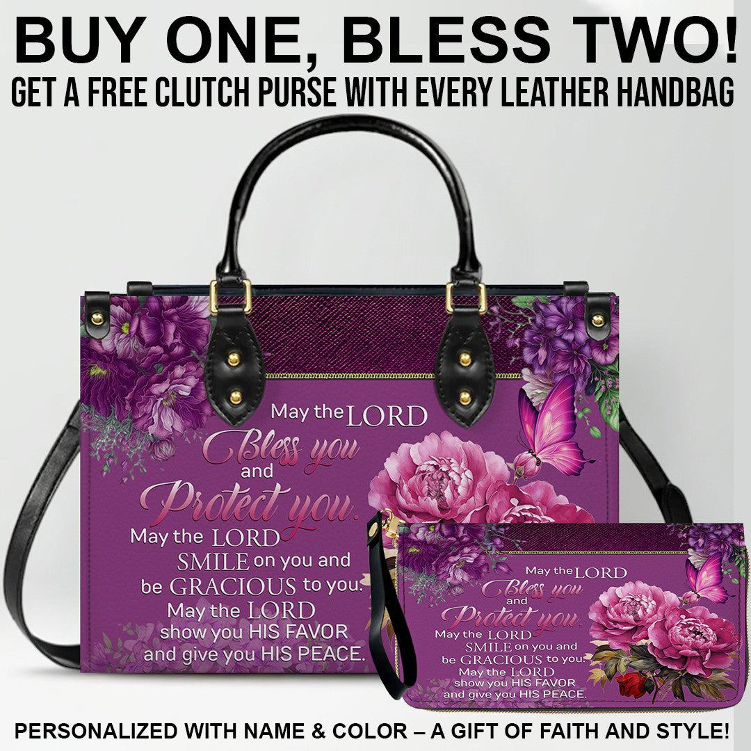 Personalized Leather Handbag with Free Clutch – Christian Women’s Faith Bag by CHRISTIANARTBAG