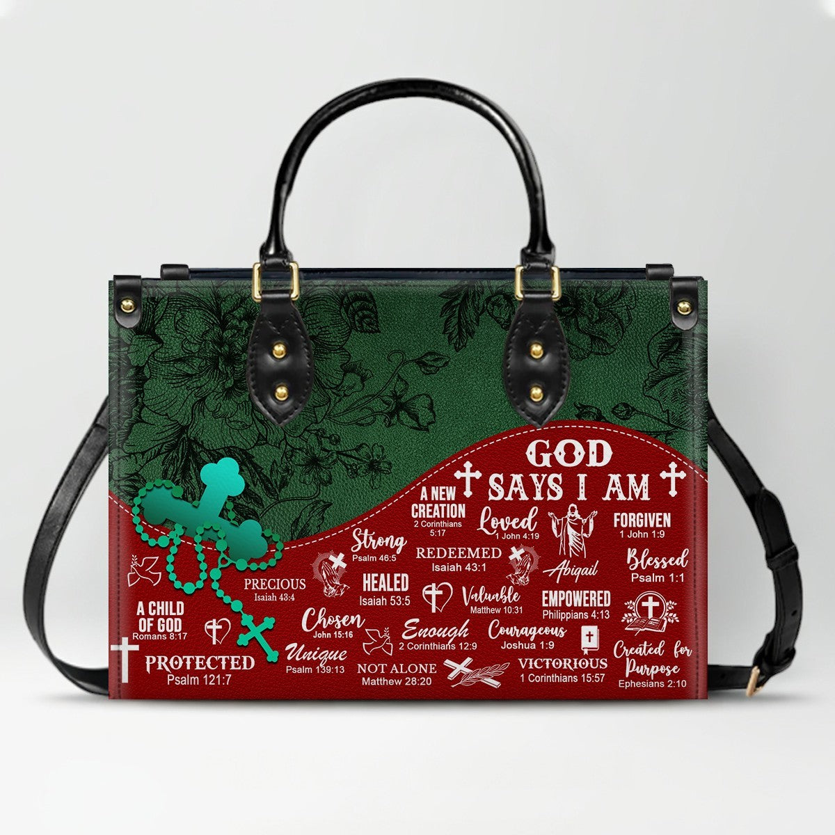Personalized Leather Handbag with Custom Name – Premium Christian Purse by CHRISTIANARTBAG