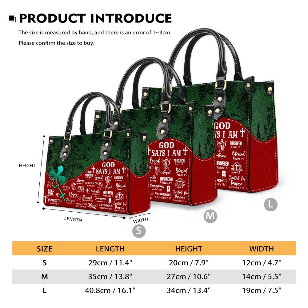 Personalized Leather Handbag with Custom Name – Premium Christian Purse by CHRISTIANARTBAG