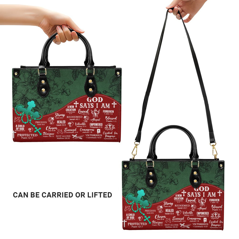 Personalized Leather Handbag with Custom Name – Premium Christian Purse by CHRISTIANARTBAG