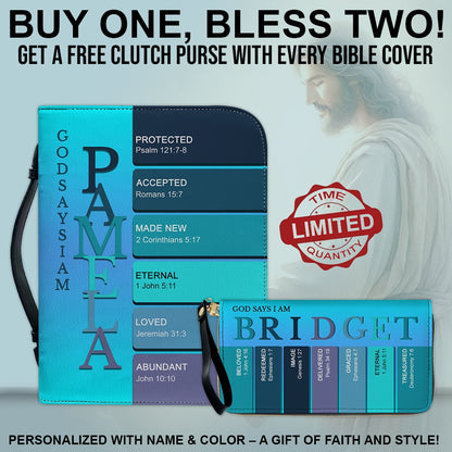 CHRISTIANARTBAG Bible Cover - Uncover the sacred meaning of your name - Personalized Bible Cover, Free Clutch Purse Gift | CHRISTIANARTBAG