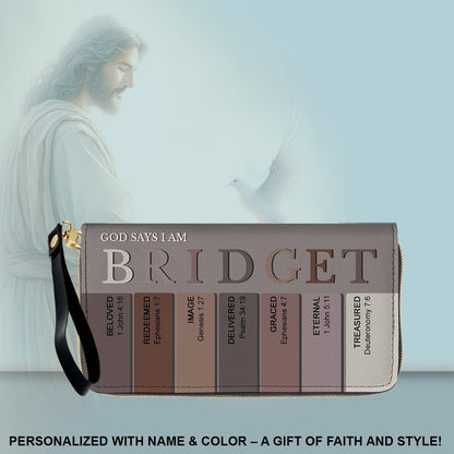 Christianartbag Clutch Purse, Uncover the sacred meaning of your name - Personalized Clutch Purse - Christian Gifts For Women, CAB0153025