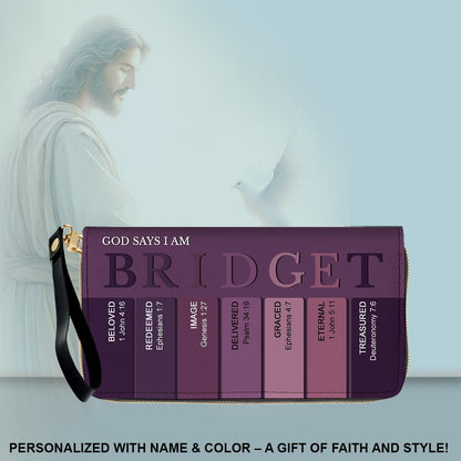 Christianartbag Clutch Purse, Uncover the sacred meaning of your name - Personalized Clutch Purse - Christian Gifts For Women, CAB0153025