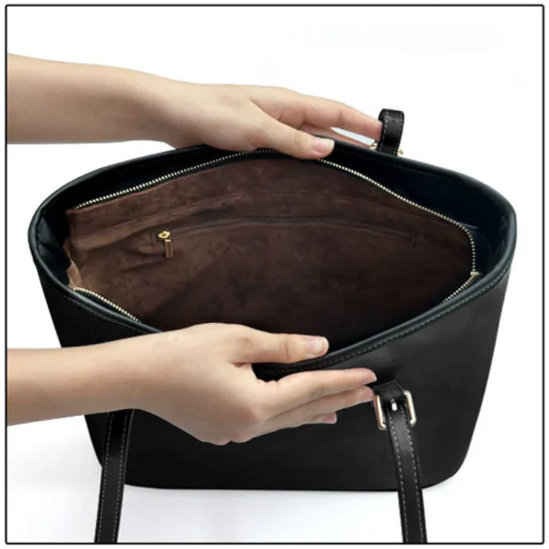 Uncover the sacred meaning of your name - Personalized Leather TOTE Handbag – Free Bible Cover Gift | CHRISTIANARTBAG 01060225