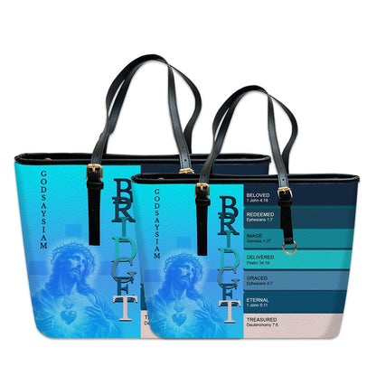 Uncover the sacred meaning of your name - Personalized Leather TOTE Handbag – Free Bible Cover Gift | CHRISTIANARTBAG 01060225