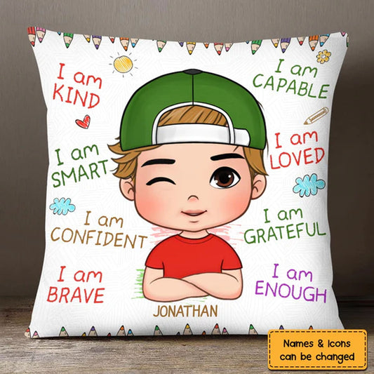 Christianartbag Pillow, I Am Kind Pillow, Personalized Throw Pillow, Christian Gift, Christian Pillow, Christmas Gift, CABPL01100923. - Christian Art Bag