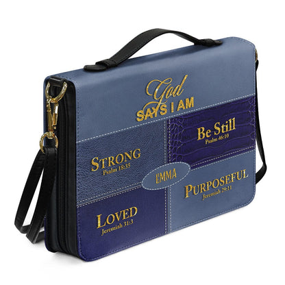 Personalized “God Says I Am” Bible Cover – Custom Name Christian Bible Case by CHRISTIANARTBAG 112025