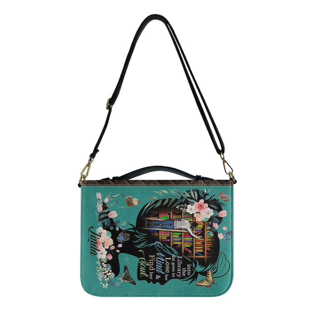 CHRISTIANARTBAG Book Covers - Into The Library She Goes To Lose Her Mind And Find Her Soul - Personalized Book Cover.