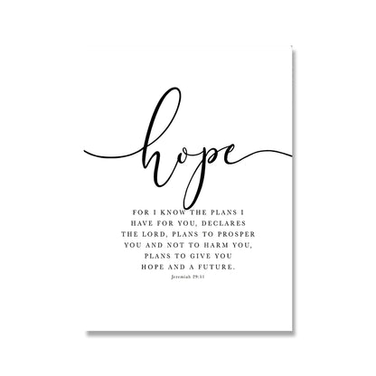 Christianartbag Home Decor, Bible Verse Poster and Prints Faith Hope Love Wall art Print Christian Quotes Canvas Painting Living Room Posters on the Wall - Christian Art Bag