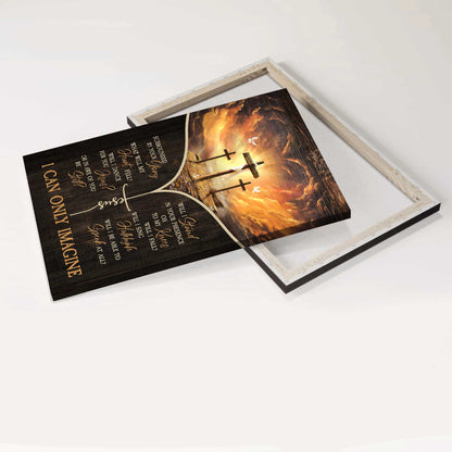 Heavenly Vision Cross Canvas Art - CHRISTIANARTBAG | 'I Can Only Imagine' Lyric-Inspired Spiritual Decor