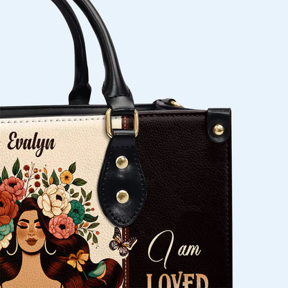 Empowerment Chic: 'I Am Balanced' Positive Affirmation Leather Purse by CHRISTIANARTBAG CABLTHB02020424.