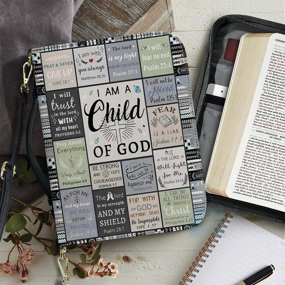 CHRISTIANARTBAG Bible Cover - I Am Child Of GOD - Personalized Bible Cover, CABBBCV07120824.