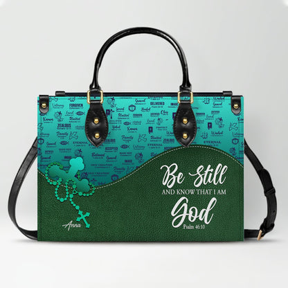 Custom Bible Verse Leather Handbag for Women – Personalized Christian Purse with Name & Scripture – CHRISTIANARTBAG
