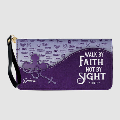 Personalized Christian Leather Handbag and Long Wallet Set – Custom Name, Faith-Inspired Gift for Women