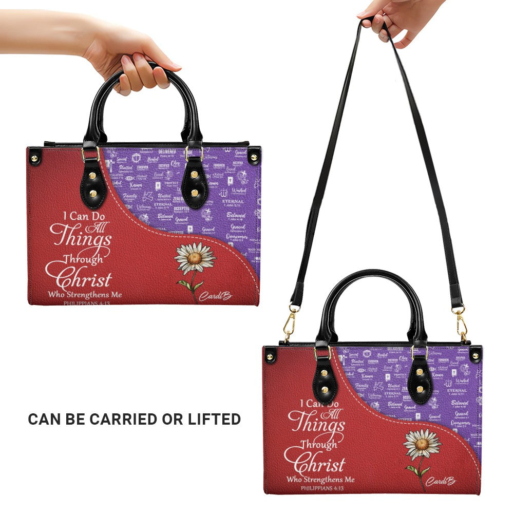 Personalized Leather Handbag with Bible Verses – Christian Tote Purse for Women | CHRISTIANARTBAG