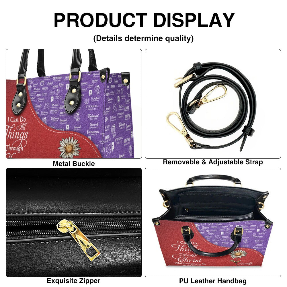 Personalized Leather Handbag with Bible Verses – Christian Tote Purse for Women | CHRISTIANARTBAG