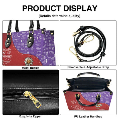 Personalized Leather Handbag with Bible Verses – Christian Tote Purse for Women | CHRISTIANARTBAG