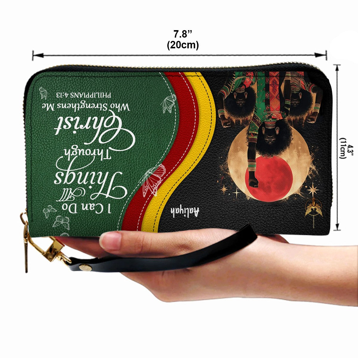 Set - Personalized Christian Leather Handbag & Wallet | Custom Bible Verse Faith Gift for Women by CHRISTIANARTBAG