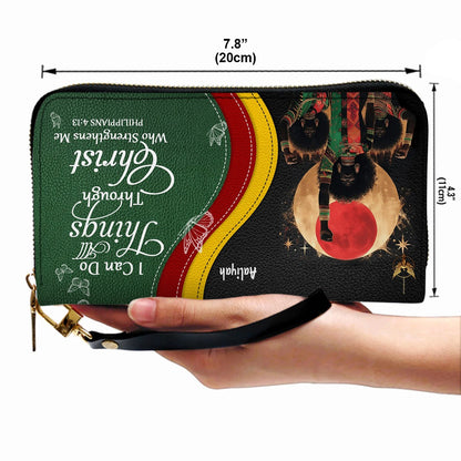 Set - Personalized Christian Leather Handbag & Wallet | Custom Bible Verse Faith Gift for Women by CHRISTIANARTBAG