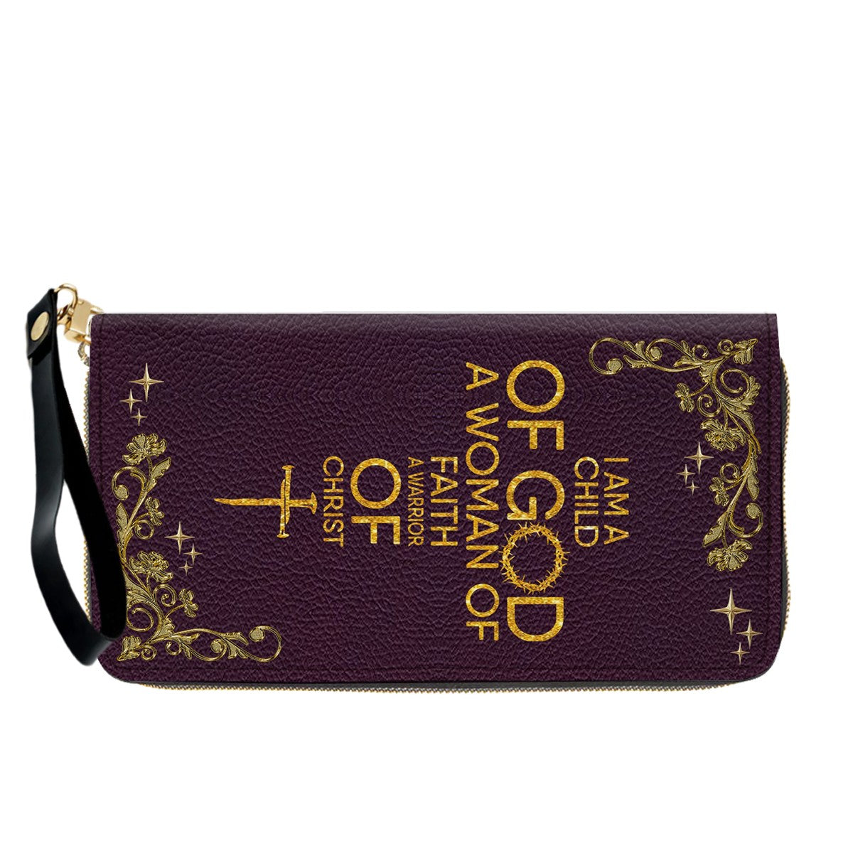 Personalized Leather Handbag & Long Wallet Set – Custom Name & Bible Verse | Elegant Christian Gift for Women