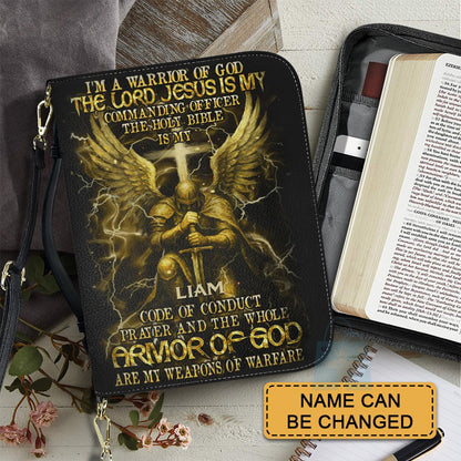 CHRISTIANARTBAG Bible Cover - I'm A Warrior Of God - Personalized Bible Cover for Men, CABBBCV01050725.