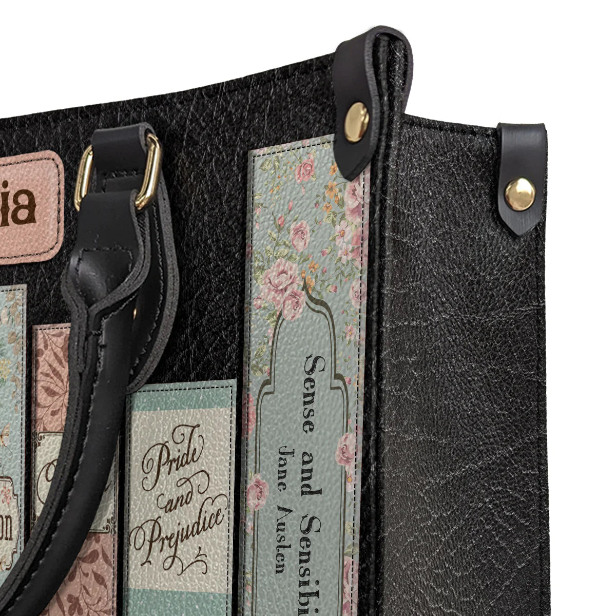 Christianartbag Novel Bags, Personalized Leather Handbags for Literary Enthusiasts, Jane Austen Books Leather Handbag, CABHN03281223. - Christian Art Bag