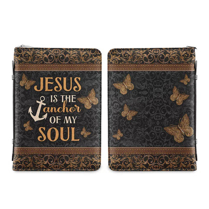 CHRISTIANARTBAG Bible Covers - Jesus-Is-The-Anchor-Of-My-Soul-Bible-Cover - CABBBCV01280424.