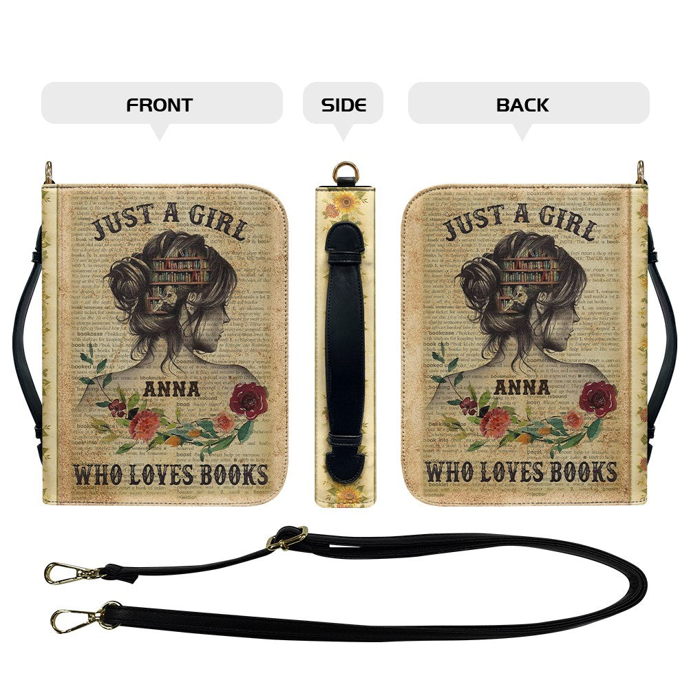 CHRISTIANARTBAG Book Covers - Just A Girl Who Loves Books - Personalized Book Cover.
