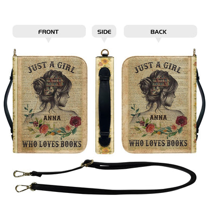 CHRISTIANARTBAG Book Covers - Just A Girl Who Loves Books - Personalized Book Cover.