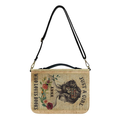 CHRISTIANARTBAG Book Covers - Just A Girl Who Loves Books - Personalized Book Cover.
