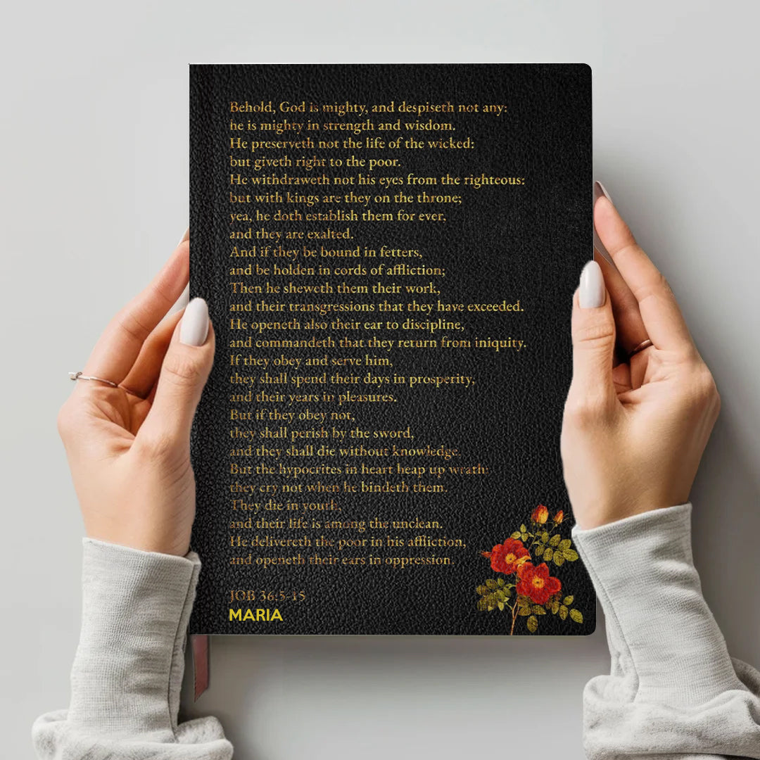 Personalized Psalm 121 Bible Cover – Custom Name | Personalized Leather Notebook