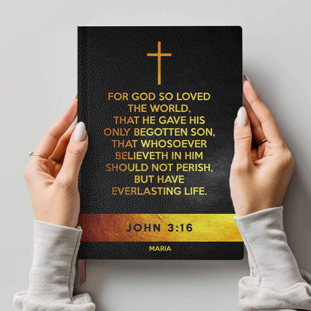 Personalized Psalm 121 Bible Cover – Custom Name | Personalized Leather Notebook
