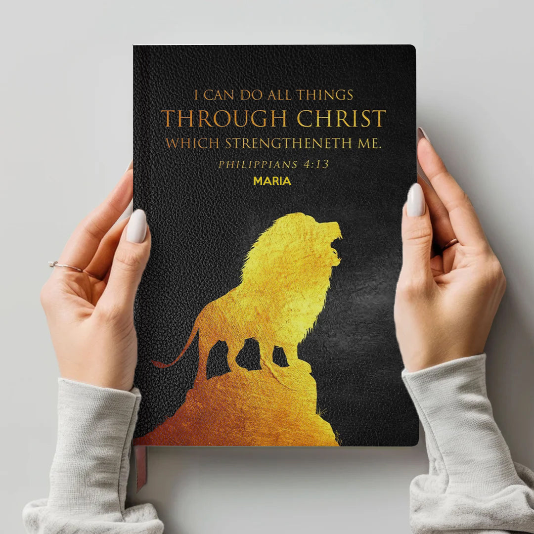 Personalized Psalm 121 Bible Cover – Custom Name | Personalized Leather Notebook
