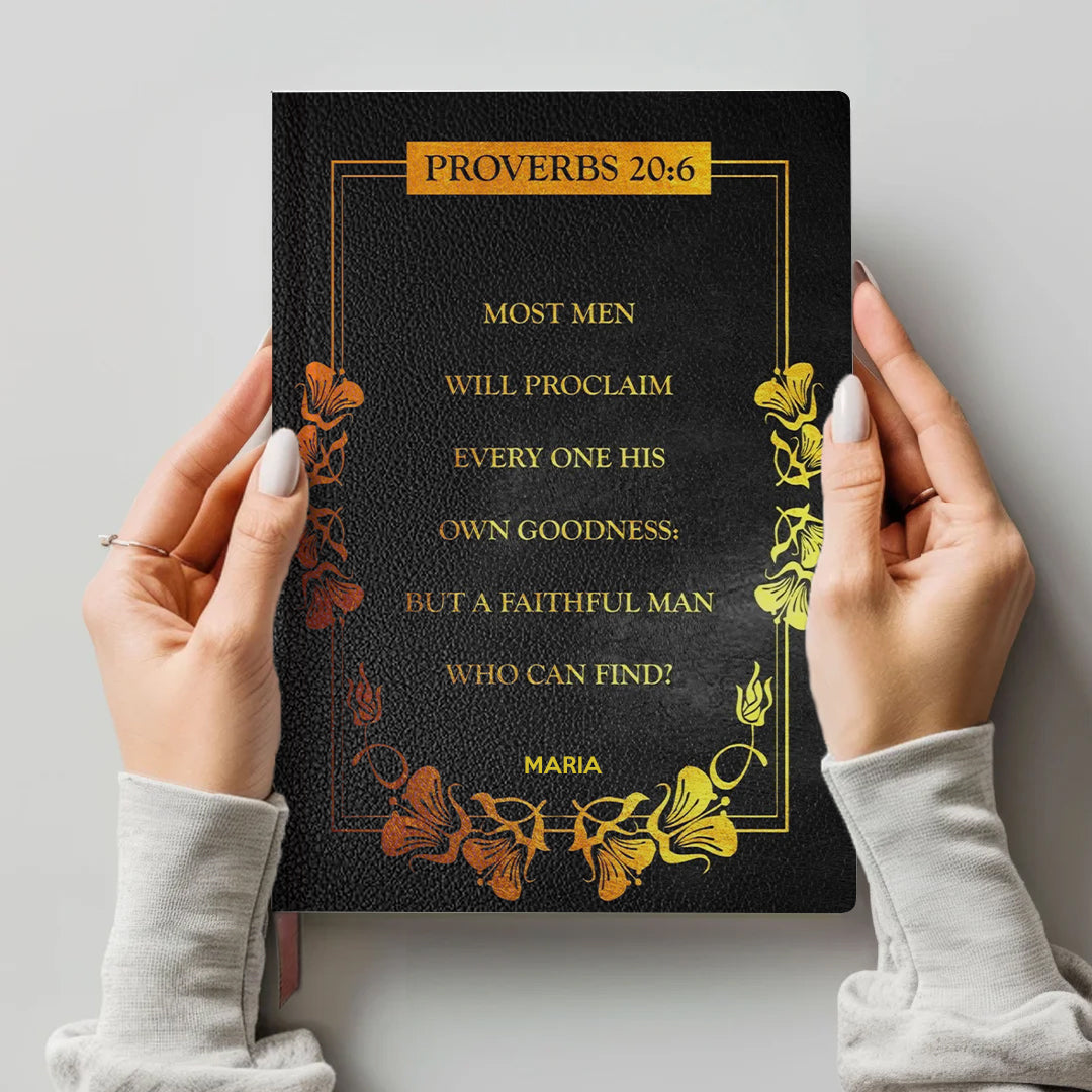 Personalized Psalm 121 Bible Cover – Custom Name | Personalized Leather Notebook