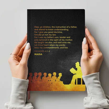 Personalized Psalm 121 Bible Cover – Custom Name | Personalized Leather Notebook