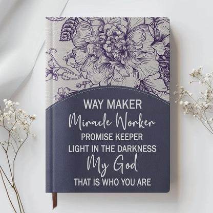 Personalized Leather Notebook for Women – Custom Bible Verse Purse and Name | CHRISTIANARTBAG Faith Journal