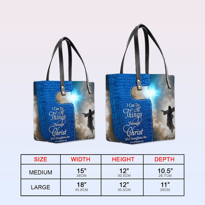 Personalized Leather Tote Bag Luxury – Custom Christian Bible Verse Tote by CHRISTIANARTBAG