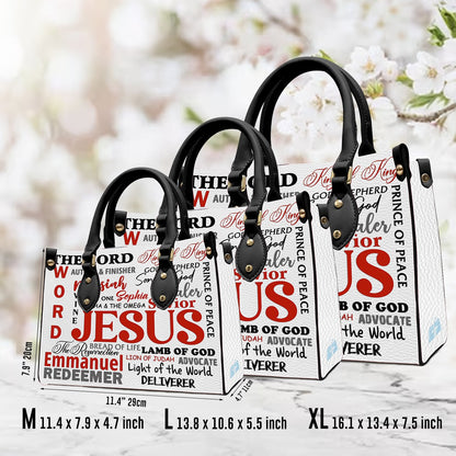 Christianartbag Handbags, Jesus The Lord King Of King Leather Handbag, Vintage hand-woven southwest lacing design Leather Handbag, Gifts for Women, CABLTB03131023. - Christian Art Bag