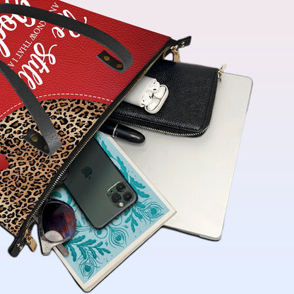 Personalized Christian Leather Tote Bag Luxury – Bible Verse Handbag by CHRISTIANARTBAG