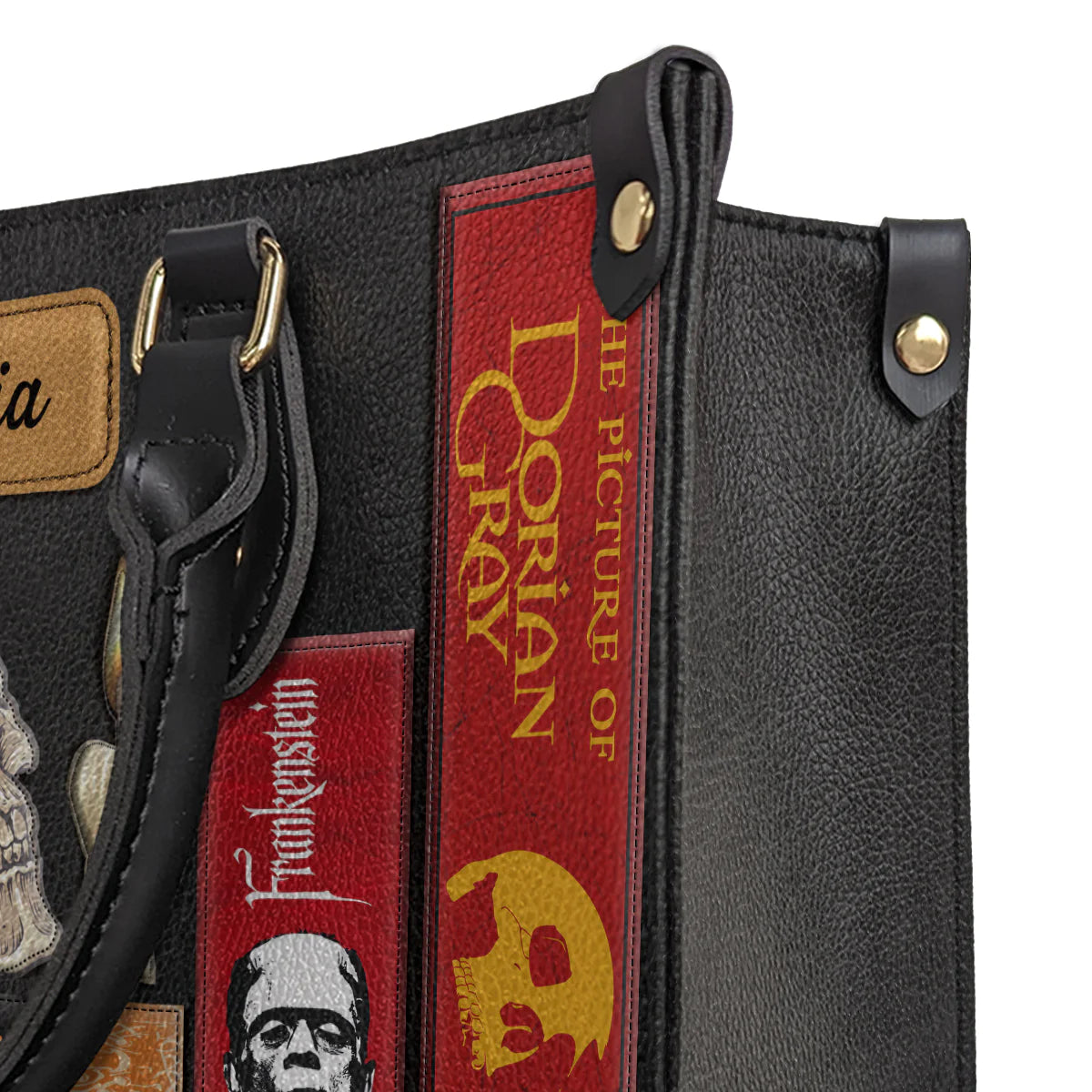 Christianartbag Novel Bags, Personalized Leather Handbags for Literary Enthusiasts, Horror Leather Handbag, CABHN01281223. - Christian Art Bag