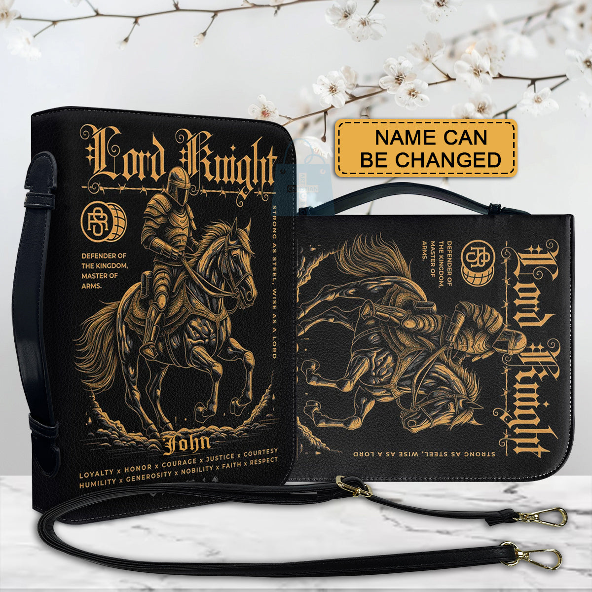 CHRISTIANARTBAG Bible Cover - Lord Knight Ephesians - Personalized Bible Cover, CABBBCV03060924.
