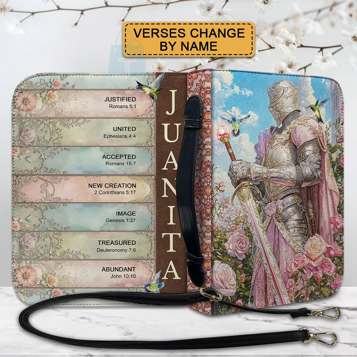 CHRISTIANARTBAG Bible Cover - Uncover the sacred meaning of your name - Personalized Bible Cover, CABBBCV01051225.