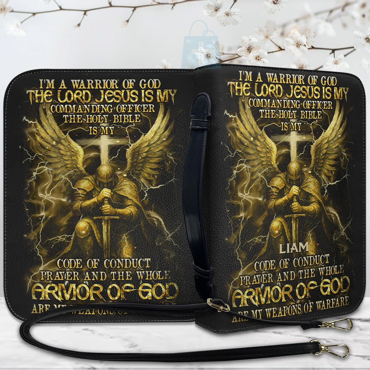 CHRISTIANARTBAG Bible Cover - I'm A Warrior Of God - Personalized Bible Cover for Men, CABBBCV01050725.