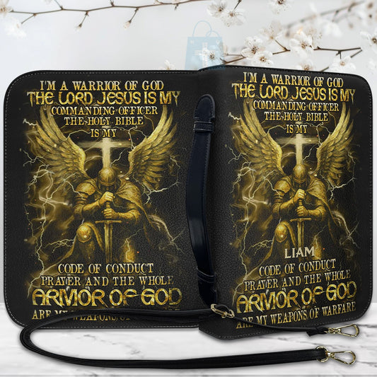 CHRISTIANARTBAG Bible Cover - I'm A Warrior Of God - Personalized Bible Cover for Men, CABBBCV01050725.