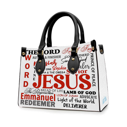 Christianartbag Handbags, Jesus The Lord King Of King Leather Handbag, Vintage hand-woven southwest lacing design Leather Handbag, Gifts for Women, CABLTB03131023. - Christian Art Bag