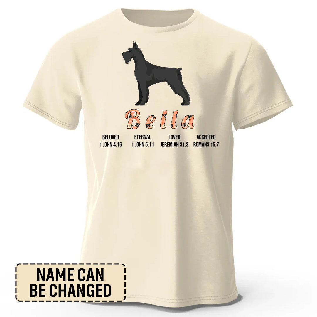 Personalized ChristianArtBag T-Shirt: Customize with Your Dog's Name and Bible Verses