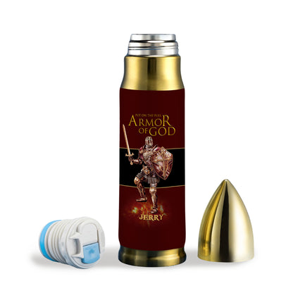 Christianartbag Drinkware, Put On The Full Armor Of God Personalized Bullet Tumbler, Personalized Bullet Tumbler, Armor Of GOD Bullet Tumbler, Christmas Gift, CAB02280823